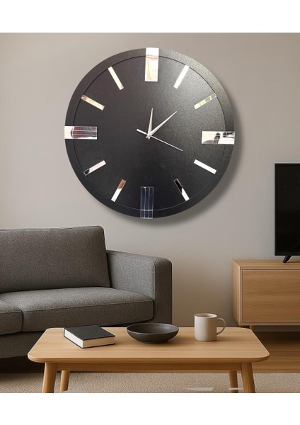 Dekoratif Ahşap Duvar Saati Lüks Duvar Dekoru Sessiz Mekanizma Modern Saat Ahşap Saat Wall Clock