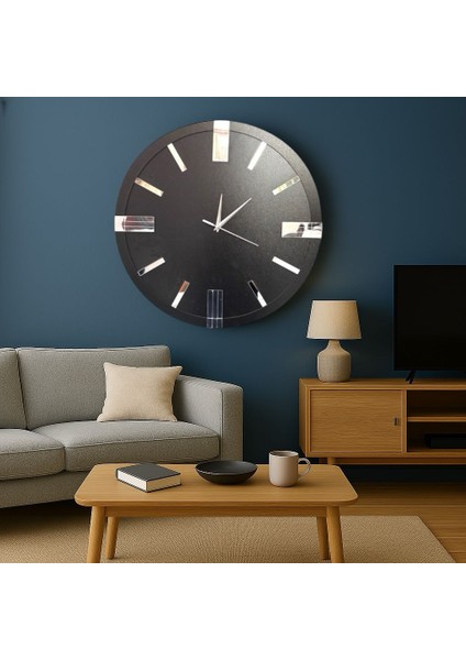 Dekoratif Ahşap Duvar Saati Lüks Duvar Dekoru Sessiz Mekanizma Modern Saat Ahşap Saat Wall Clock