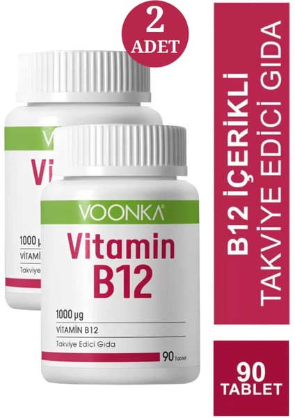 Voonka Vitamin B12 90 Tablet 2 Adet