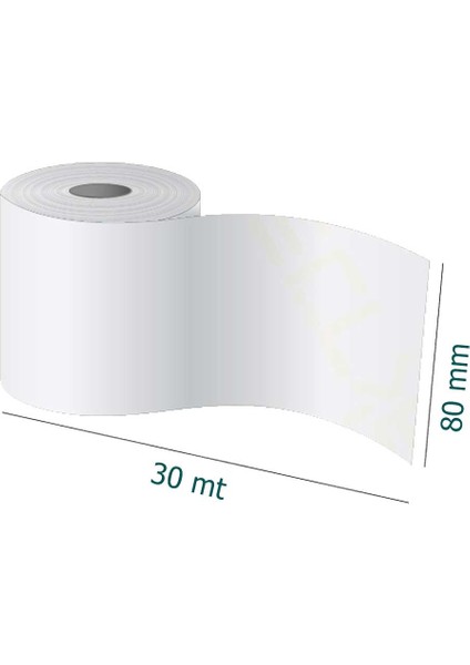 Termal Adisyon Yazıcı Kağıdı Rulosu 80X30 Adisyon Yazıcı Kağıdı (10LU)