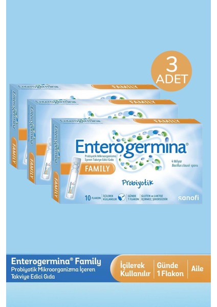 Enterogermina Family 5 ml 10 Flakon 3 Adet