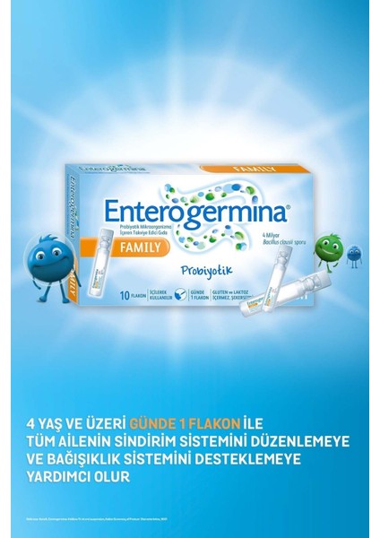Enterogermina Family 5 ml 10 Flakon 3 Adet