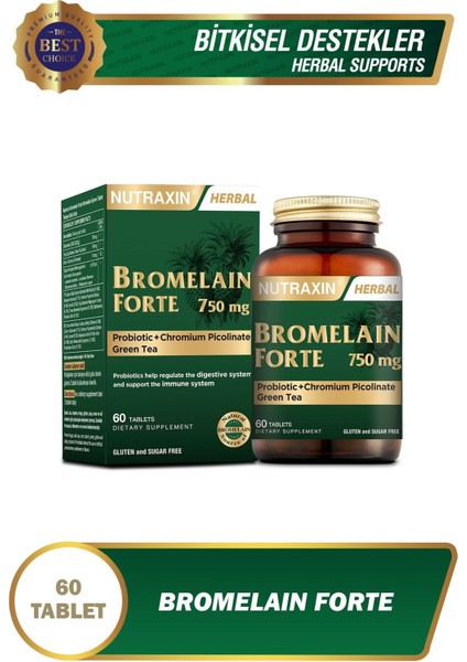 Nutraxin Bromelain Forte 60 Tablet fiyatları