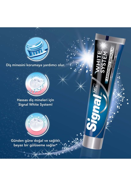 White Now Diş Macunu (Lekesiz Temizlik 50 Ml.) + Signal Performans Diş Fırçası (Orta) x 3 Set fırsatları