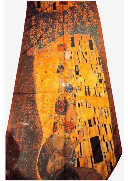 Fular Gustav klimt – The kiss Desenli
