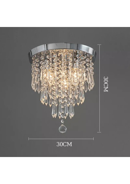 Ahenk Krom Taşlı Modern Salon Avize