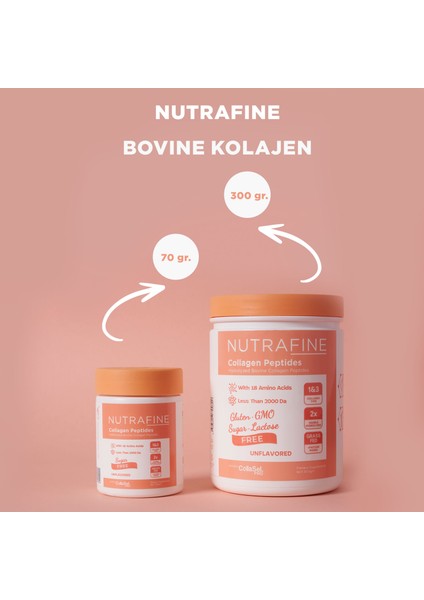 Bovine Collagen %100 Çift Hidrolize Tip 1 ve Tip 3 Klinik Çalışmalı Kolajen Peptitler - 70 Gr. (7 Günlük) fiyatları