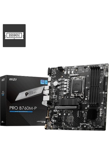 Msı Pro B760M-P Ddr5 6800MHZ(OC) M.2 HDMI Matx 1700P