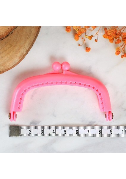 Plastik Cüzdan Klipsi-Pembe