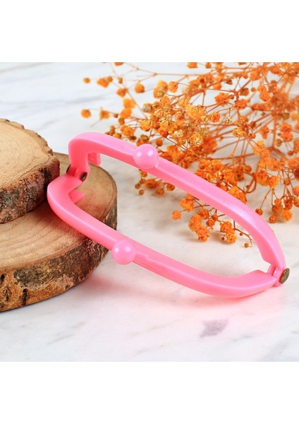 Plastik Cüzdan Klipsi-Pembe