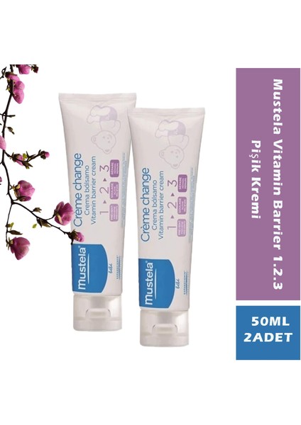 Asfstore Mustela Vitamin Barrier 1.2.3 Pişik Kremi 50 ml 2 Adet