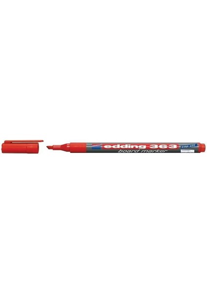 363 Beyaz Yazı Tahtası Kalemi - Kırmızı - 1 Kalem - 1-5 mm Kesik Uçlu - Yeniden Doldurulabilir
