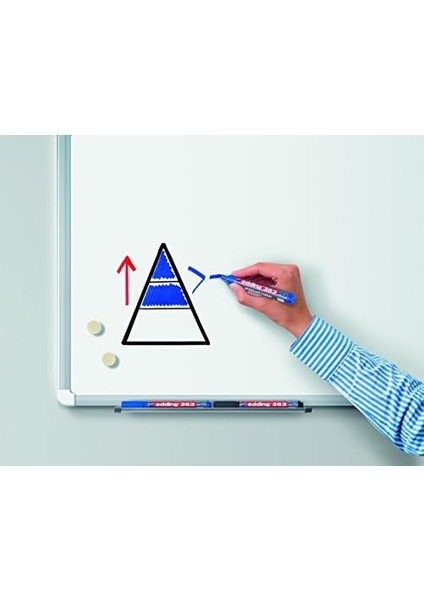 363 Beyaz Yazı Tahtası Kalemi - Kırmızı - 1 Kalem - 1-5 mm Kesik Uçlu - Yeniden Doldurulabilir fiyatları