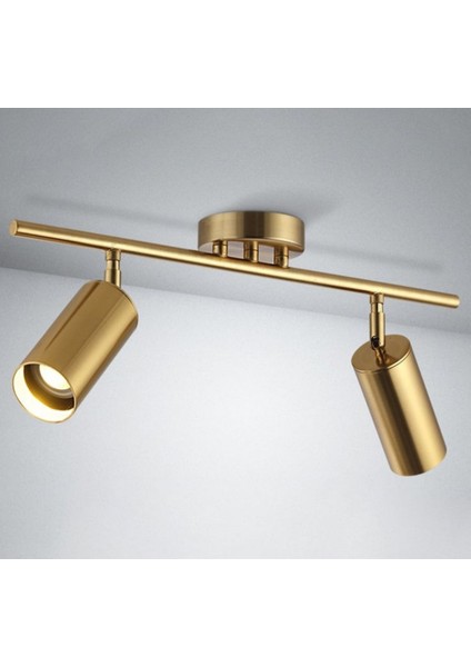 Mylights Mat Golg Altın Kaplama Antik Eskitme Gün Işığı Ampullü İkili LED Spor LED Avize Spot Led tavan avize duvar aplik param veya panasonic tasarruflu led ampul 2700k 3000k 4000k 6500k