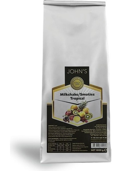 John's Tropikal Meyveli Milkshake Tozu 250 gr