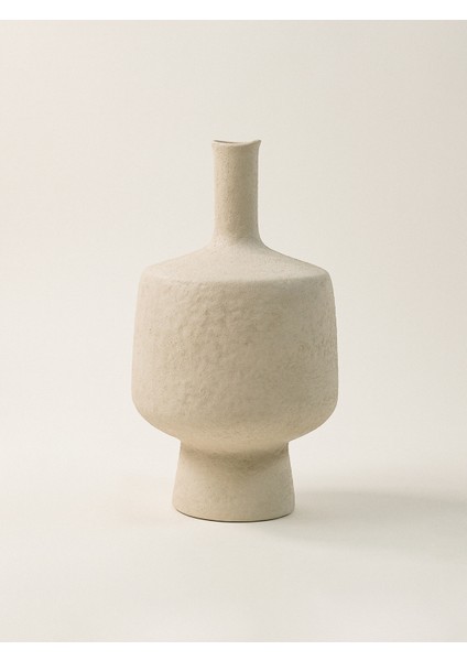 Numa Dokulu Seramik Vazo (19 x 35 Cm)