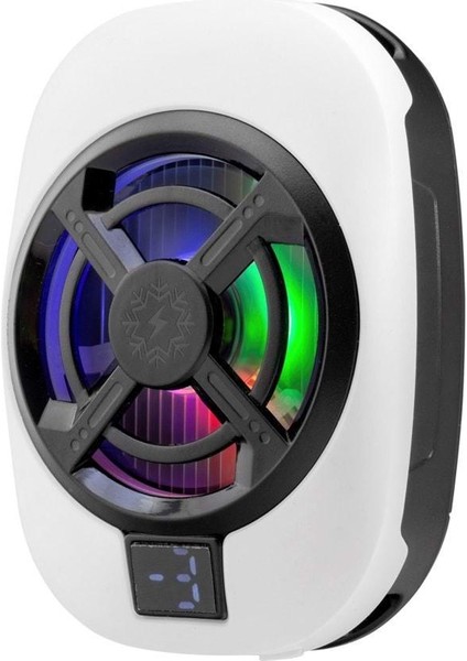Telefon Buz Soğutucu Fan Isı Gösterge LED Beyaz HDX4612