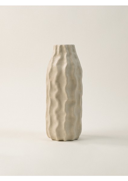 Tubb Dokulu Seramik Vazo (13 x 36 Cm)
