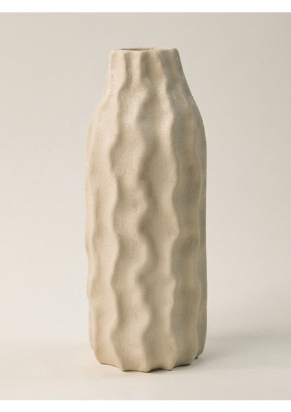 Tubb Dokulu Seramik Vazo (13 x 36 Cm)
