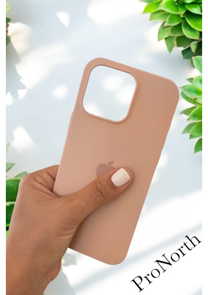 Iphone 15 Pro Uyumlu Kılıf Logolu Lansman Soft Yumuşak Içi Kadife Silikon Kapak