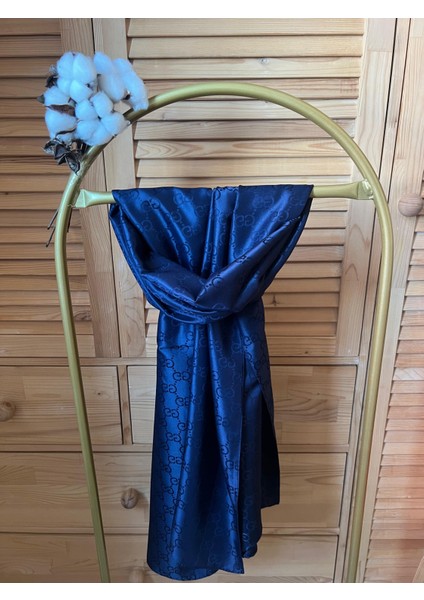 Vavscarfs G Desen Pamuk Jakar Şal Koyu Koyu Lacivert fiyatları