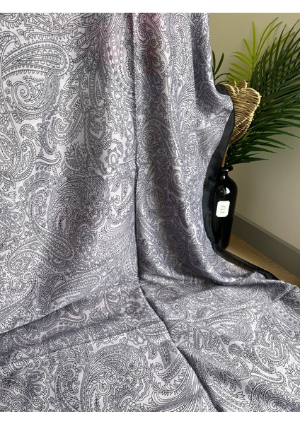 Vavscarfs Hint Desen Pamuk Soft Şal Siyah-Lila