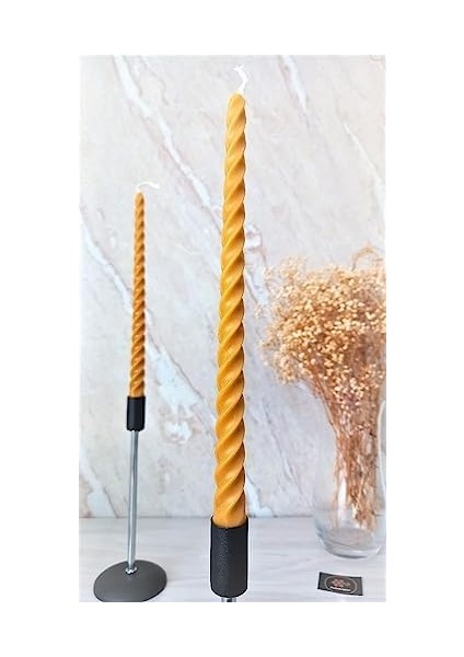 (4 Adet 27.5cm) Balmumu Mum Konik Burgulu Balmumu Şamdan Mumu Doğal Petek Balmumu Mum Dekoratif Kırılmaz Akmaz Mum Bal Mumu Beeswax Candle (Sarı) fiyatları