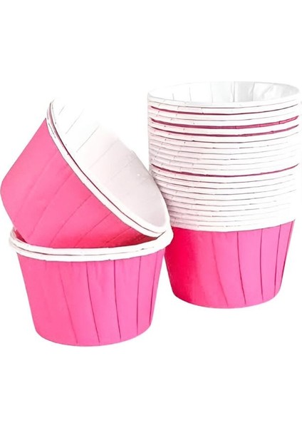 Cupcake Kalıbı Kek Kapsülü Pembe 50 Adet