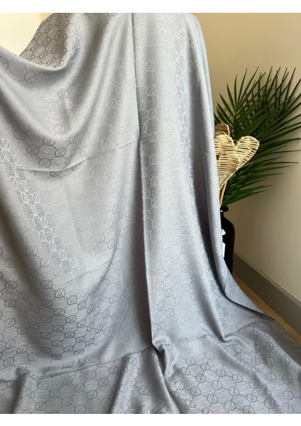 Vavscarfs Vs Desen Pamuk Jakar Şal Gri