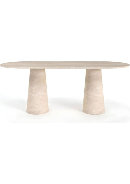 Rigo Traverten Yemek Masası - Standart (90CMX190CMX75CM)