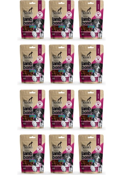 Dog Lamb Bones 12X80GR. Kuzu Etli, Köpek Ödül Maması