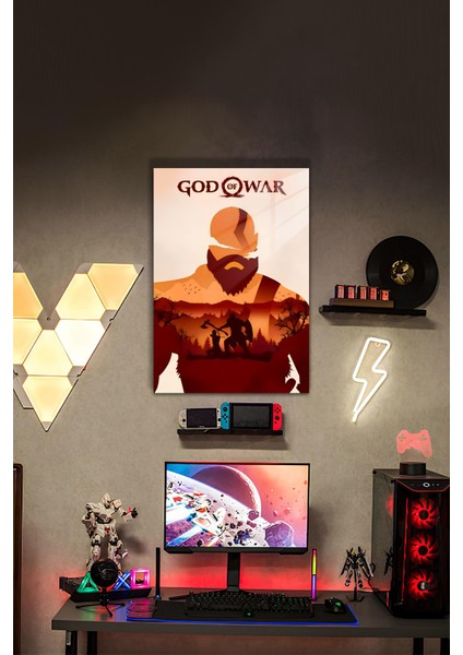 Gow Kratos Hd Metal Tablo Poster