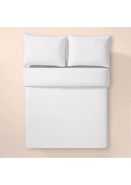 %100 Pamuk Percale Nevresim Seti 260X240 cm Beyaz - Pure Serisi modelleri