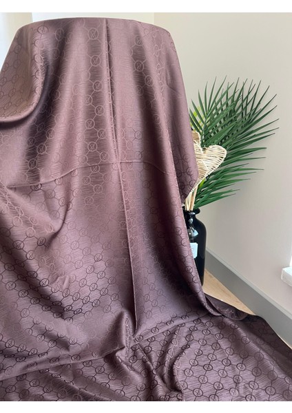 Vavscarfs Vs Desen Pamuk Jakar Şal Koyu Kahve