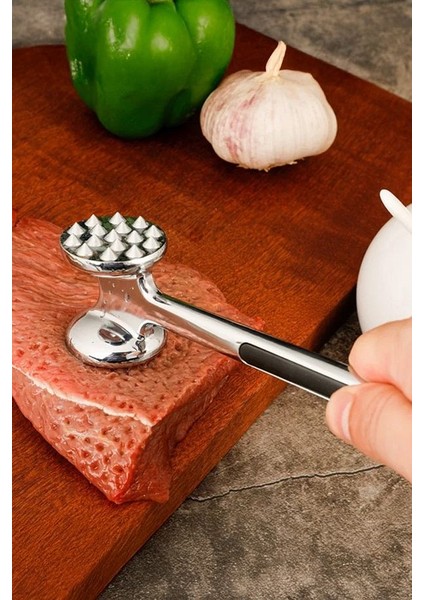 Çift Taraflı Paslanmaz Çelik Metal Et Dövücü Et Çekiç Biftek Knock-Taraflı Biftek Pounders modelleri