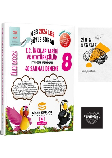 Sinan Kuzucu 2026 Lgs Meb Böyle Sorar Inkılap Ilk Doz Deneme +Zihin DENEME-K508