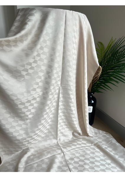 Vavscarfs Koza Desen Pamuk Jakar Şal Ekru fiyatları