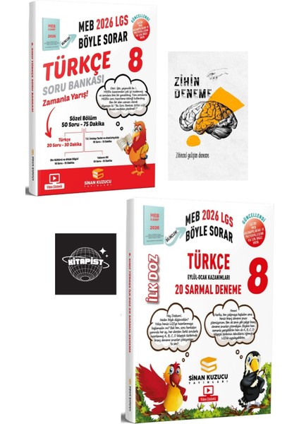 Sinan Kuzucu 2026 LGS Türkçe Soru Bankası ve Ilk Doz Deneme +Zihin DENEME-K354