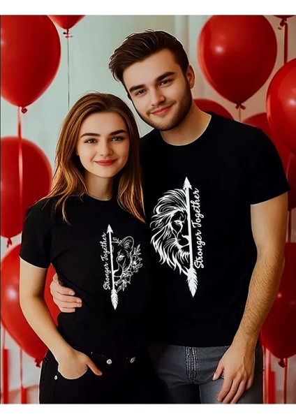 By Gg Design Nakış Baskılı Sevgili & Eş Tshırt