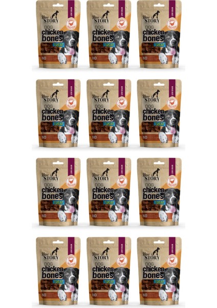 Dog Chicken Bones 12X80GR. Tavuklu, Köpek Ödül Maması
