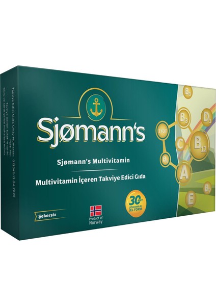 Asfstore Sjomann's Multivitamin Çiğnenebilir Jel 30 Tablet