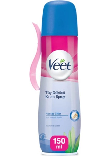 Asfstore Veet Tüy Dökücü Krem Sprey Hassas Ciltler Için 150 ml