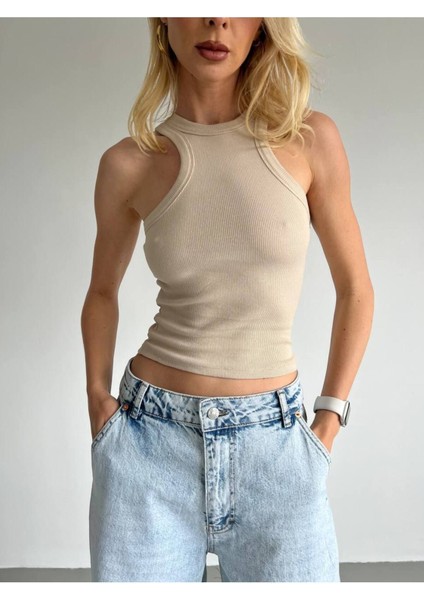 Oval Kesim Crop Atlet Kaşkorse