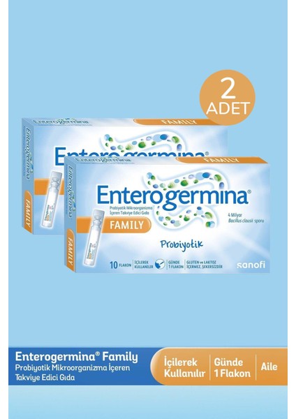 Enterogermina Family 5 ml 10 Flakon 2 Adet