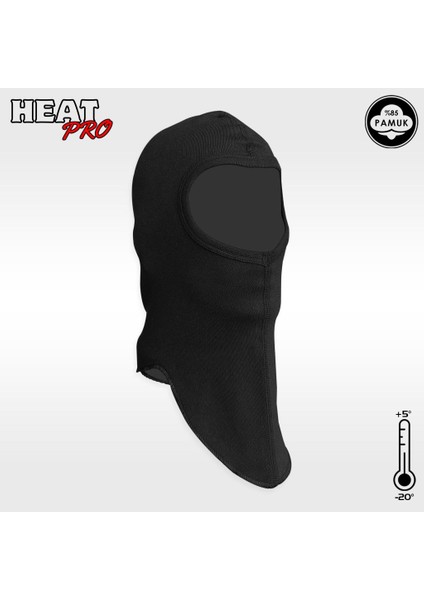 Çocuk Kar Maskesi - Heatpro - Siyah - Argeus 2-4 Yaş