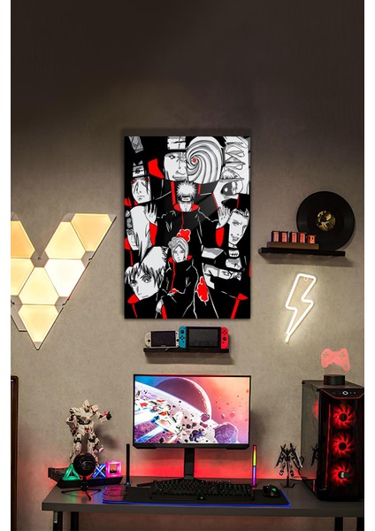 Naruto Akatsuki Karakterleri Temalı Hd Metal Tablo Poster