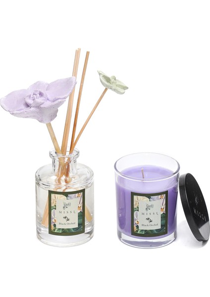 Black Orchid Oda Kokusu ve Vegan Mum Hediye Seti