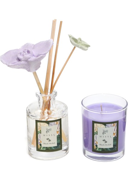 Black Orchid Oda Kokusu ve Vegan Mum Hediye Seti modelleri