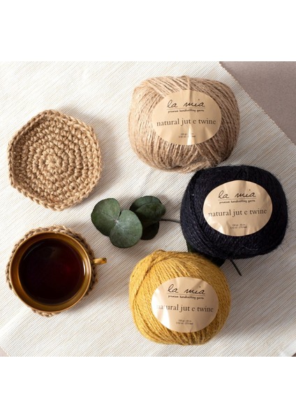 La Mia Natural Jute Twine 100 gr Kahverengi Jüt Ip - L214 - 34106