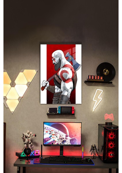 God Of War Kratos Metal Poster Tablo